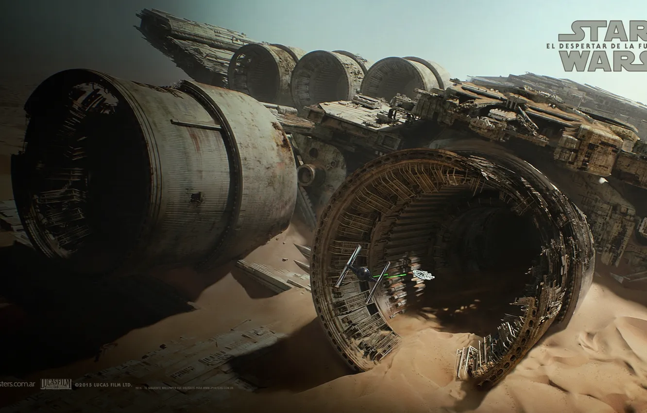 Фото обои Star Wars, Звёздные войны, Разбитый корабль