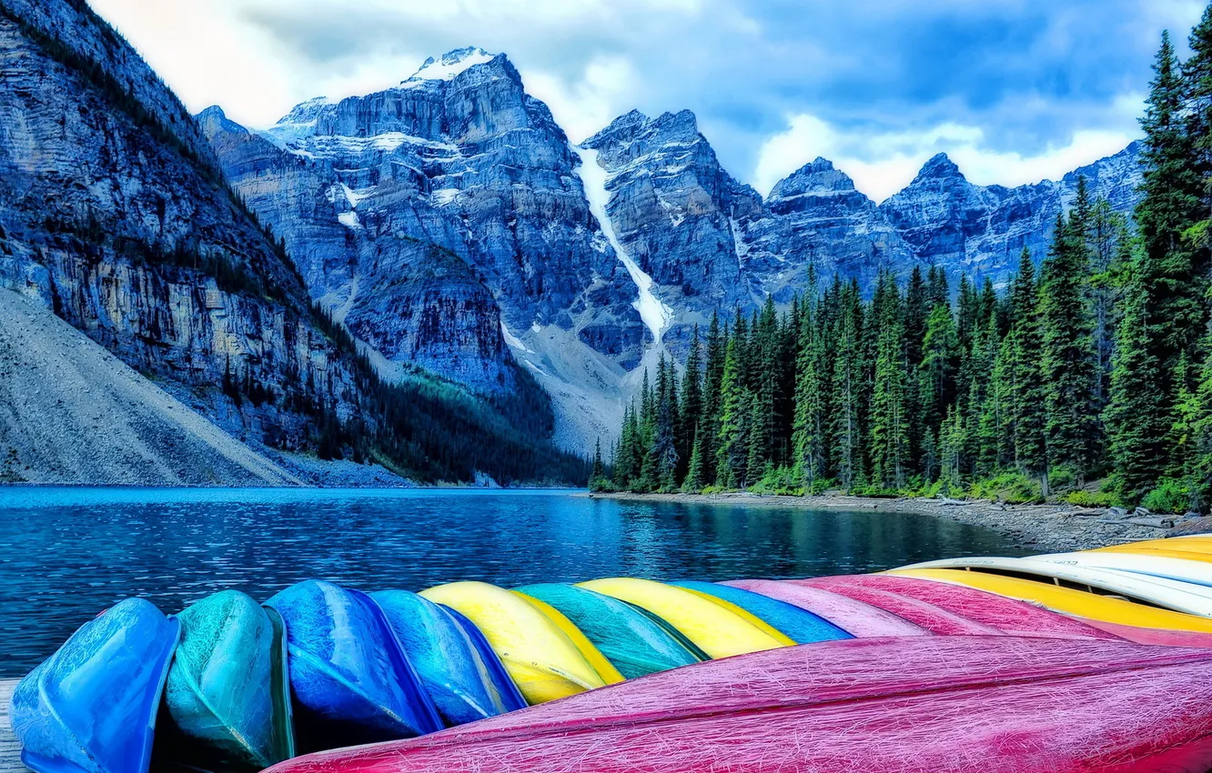 Фото обои Banff National Park, Alberta, Canada, Moraine Lake