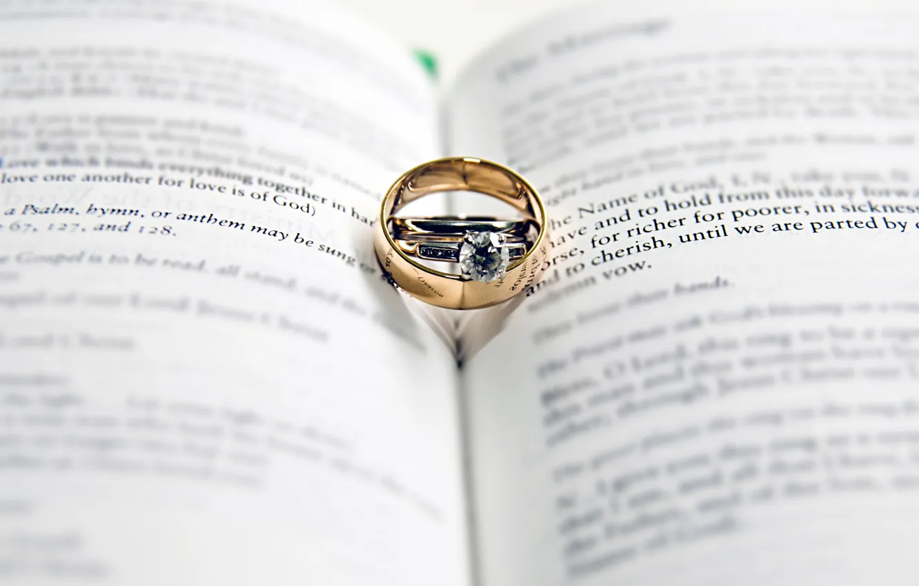 Фото обои макро, кольца, свадьба, Wedding Day