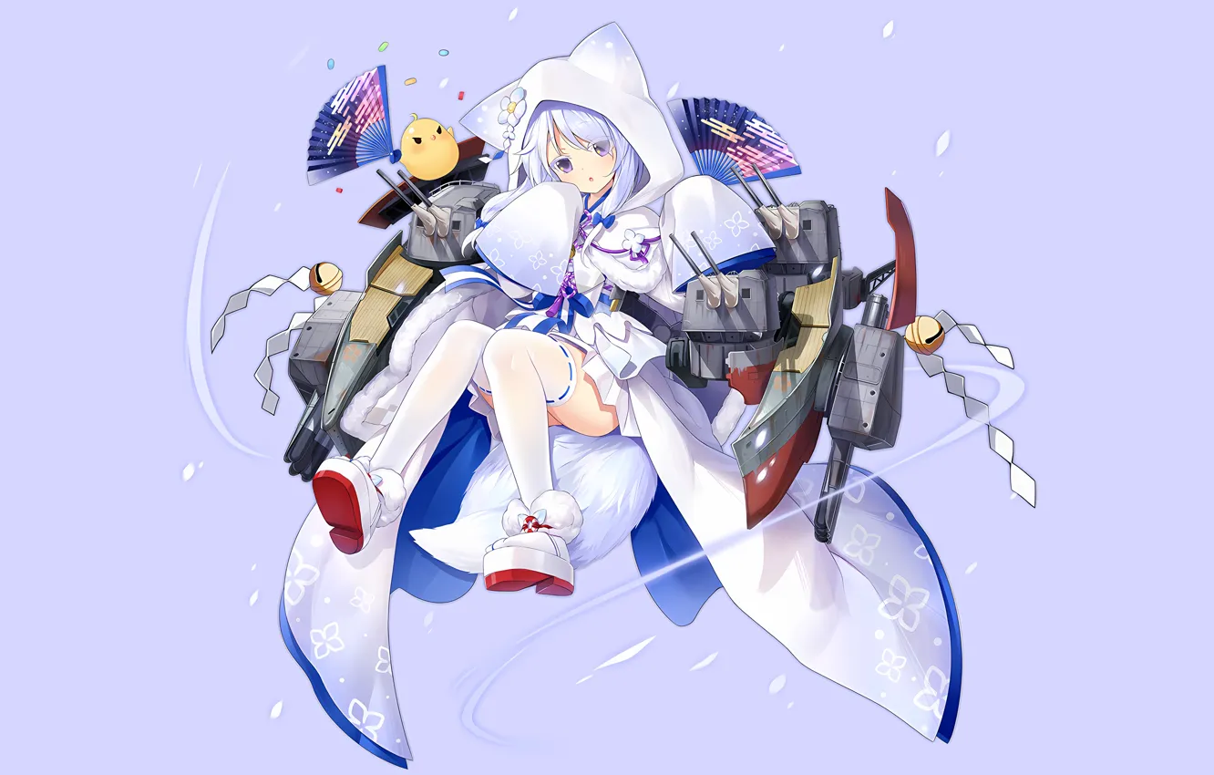 Фото обои girl, sexy, yukata, thighhighs, long hair, dress, legs, anime