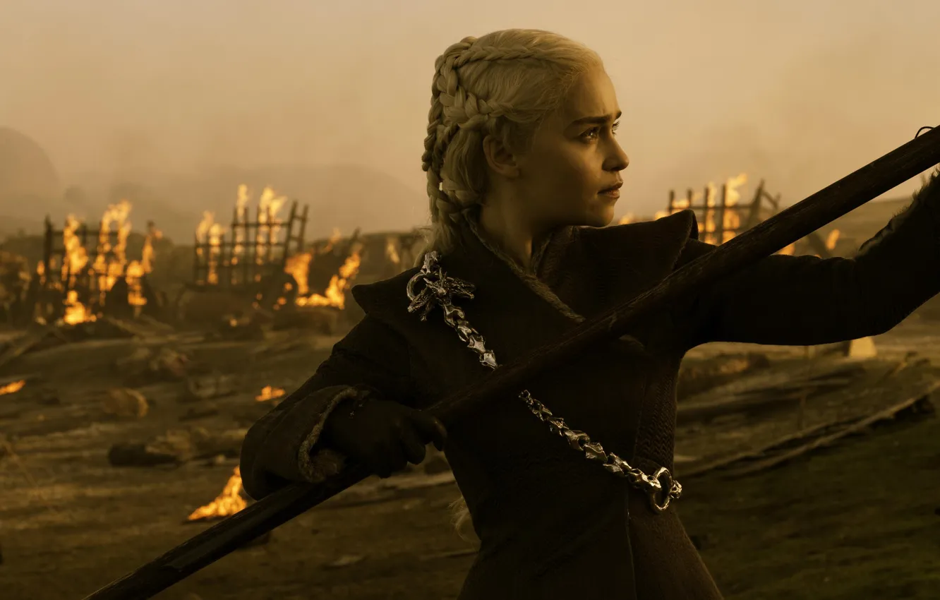 Фото обои Игра Престолов, Game of Thrones, Emilia Clarke, Daenerys Targaryen, мать драконов