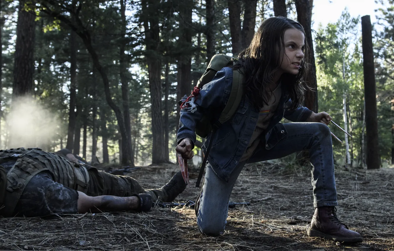 Фото обои Logan, Laura, X-23, Laura Kinney, Dafne Keen