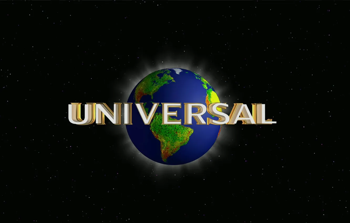 Фото обои звезды, земля, надпись, планета, лого, киностудия, universal