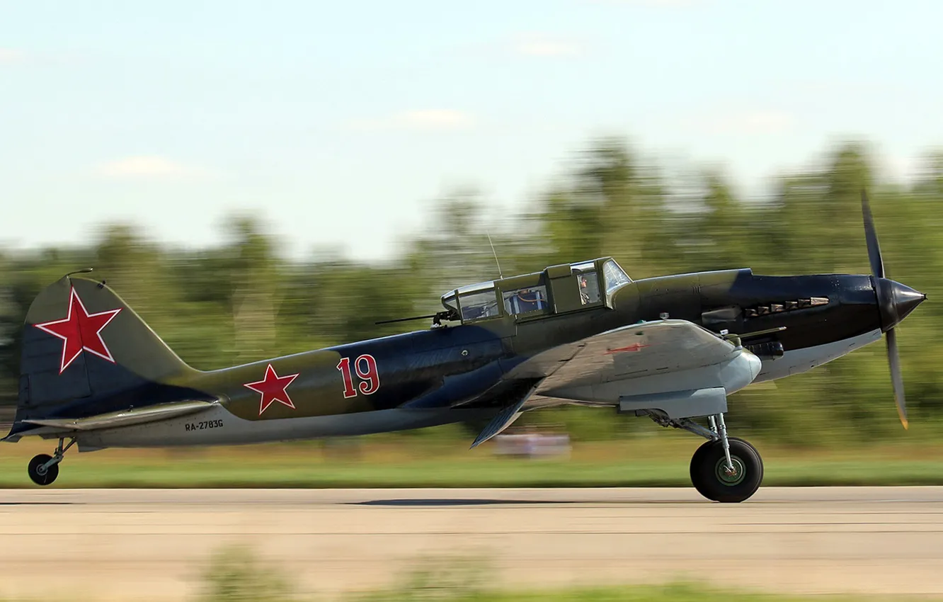 Фото обои ВВС СССР, Ил-2, советский штурмовик, времён Великой Отечественной войны