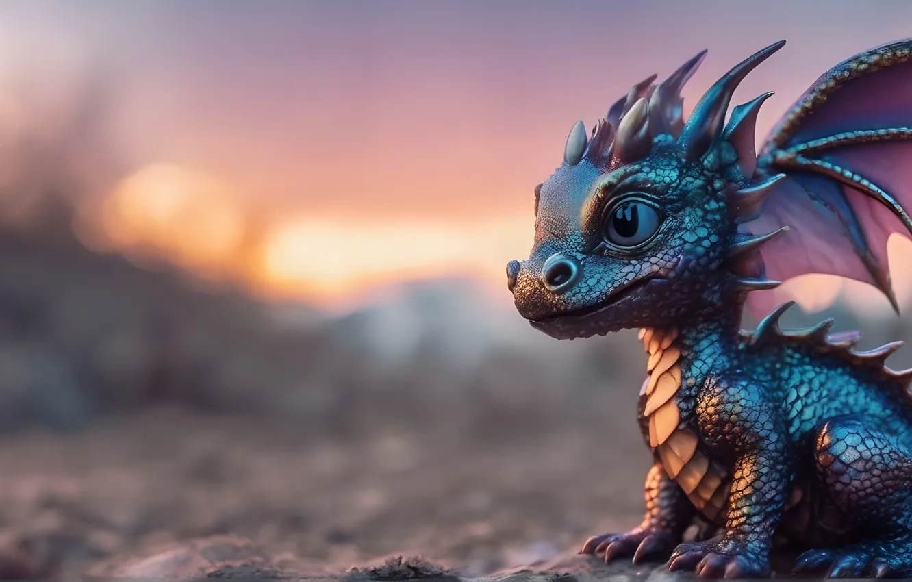 Фото обои wallpaper, Fantasy, Dragon, picture, Pretty