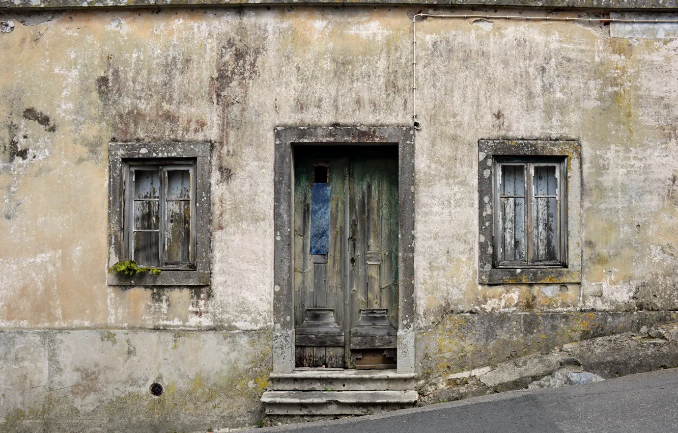 Фото обои дом, улица, дверь, окно