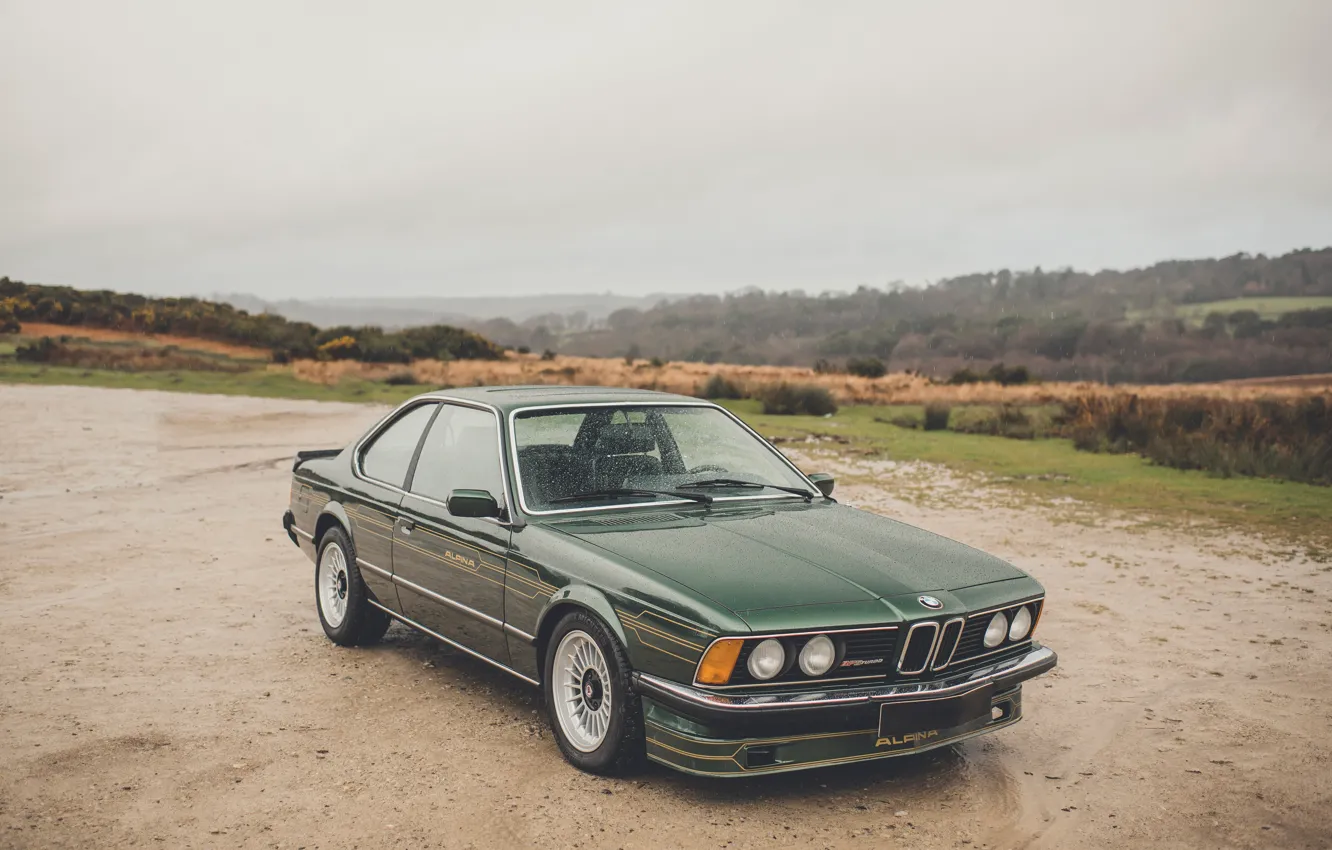 Фото обои BMW, Green, Front, E24, 1982, Alpina, Alpina B7, Alpina B7 S