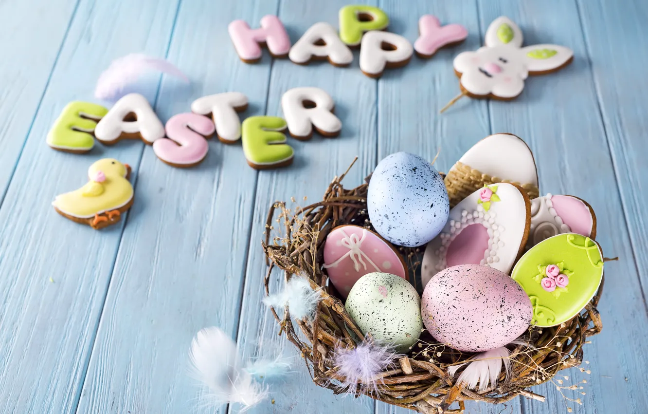 Фото обои цветы, яйца, Пасха, happy, корзинка, flowers, eggs, easter