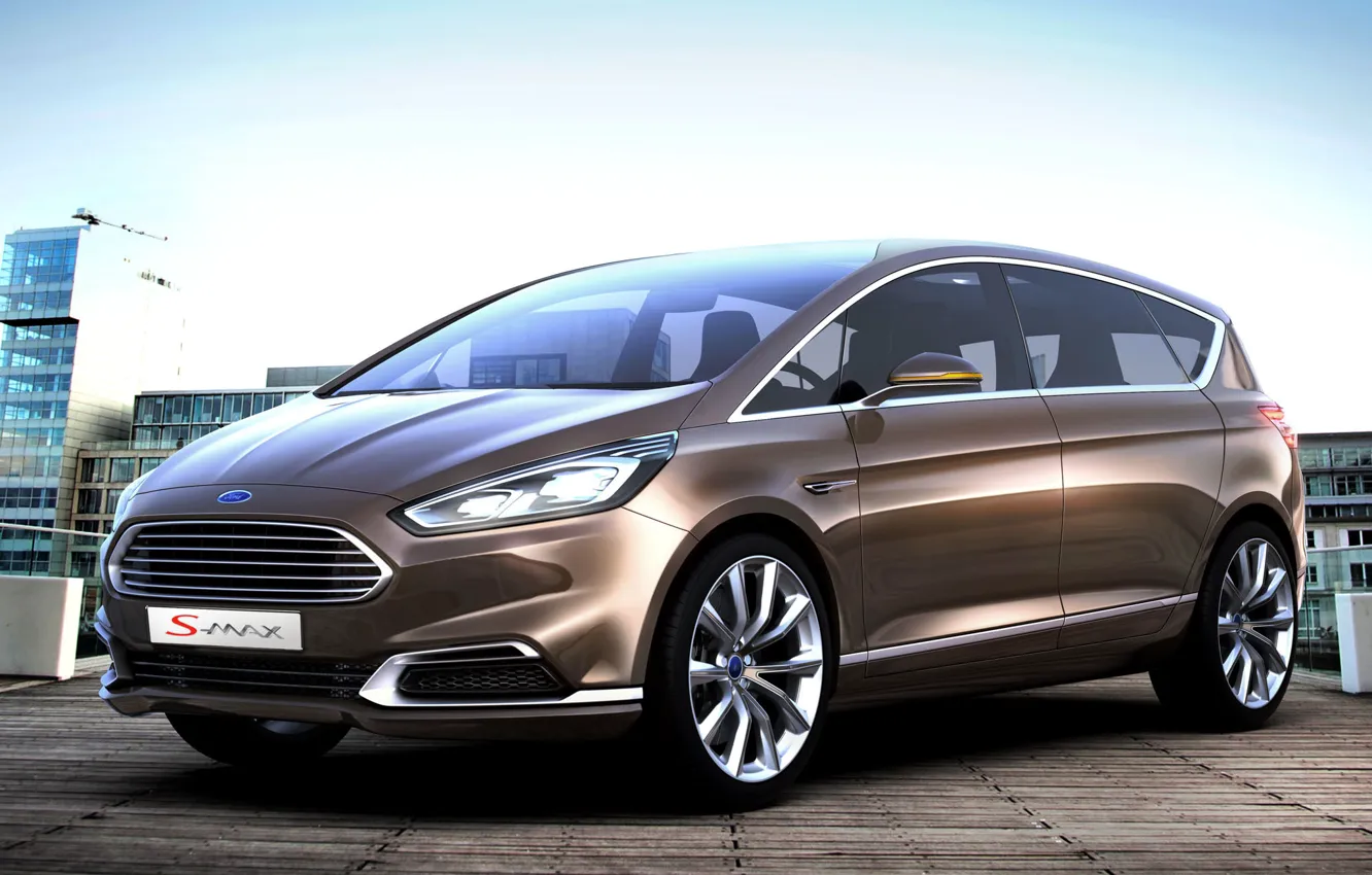 Фото обои Concept, Ford, Front, Three, S-Max, Quarter