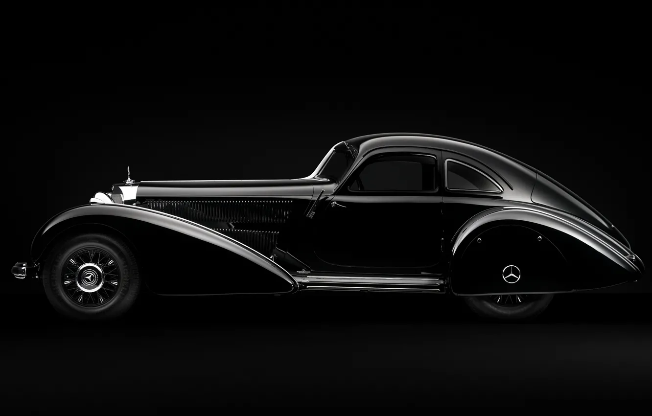 Фото обои минимализм, Мерседес, Машины, черно-белое, Mercedes