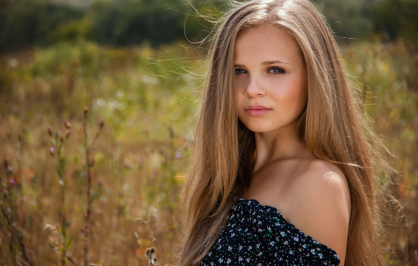Фото обои girl, beauty, blonde, portrait, Ekaterina Prosvetova