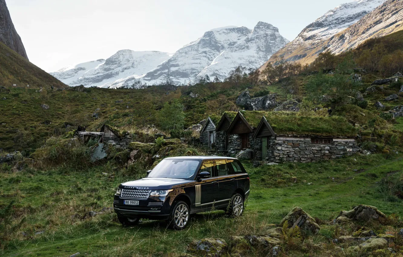 Фото обои горы, Range Rover