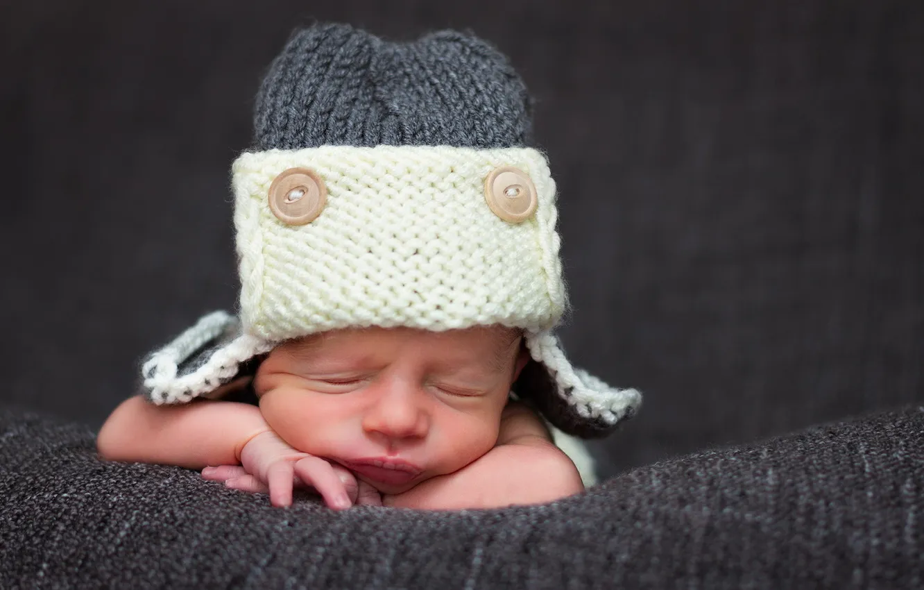 Фото обои сон, шляпа, младенец