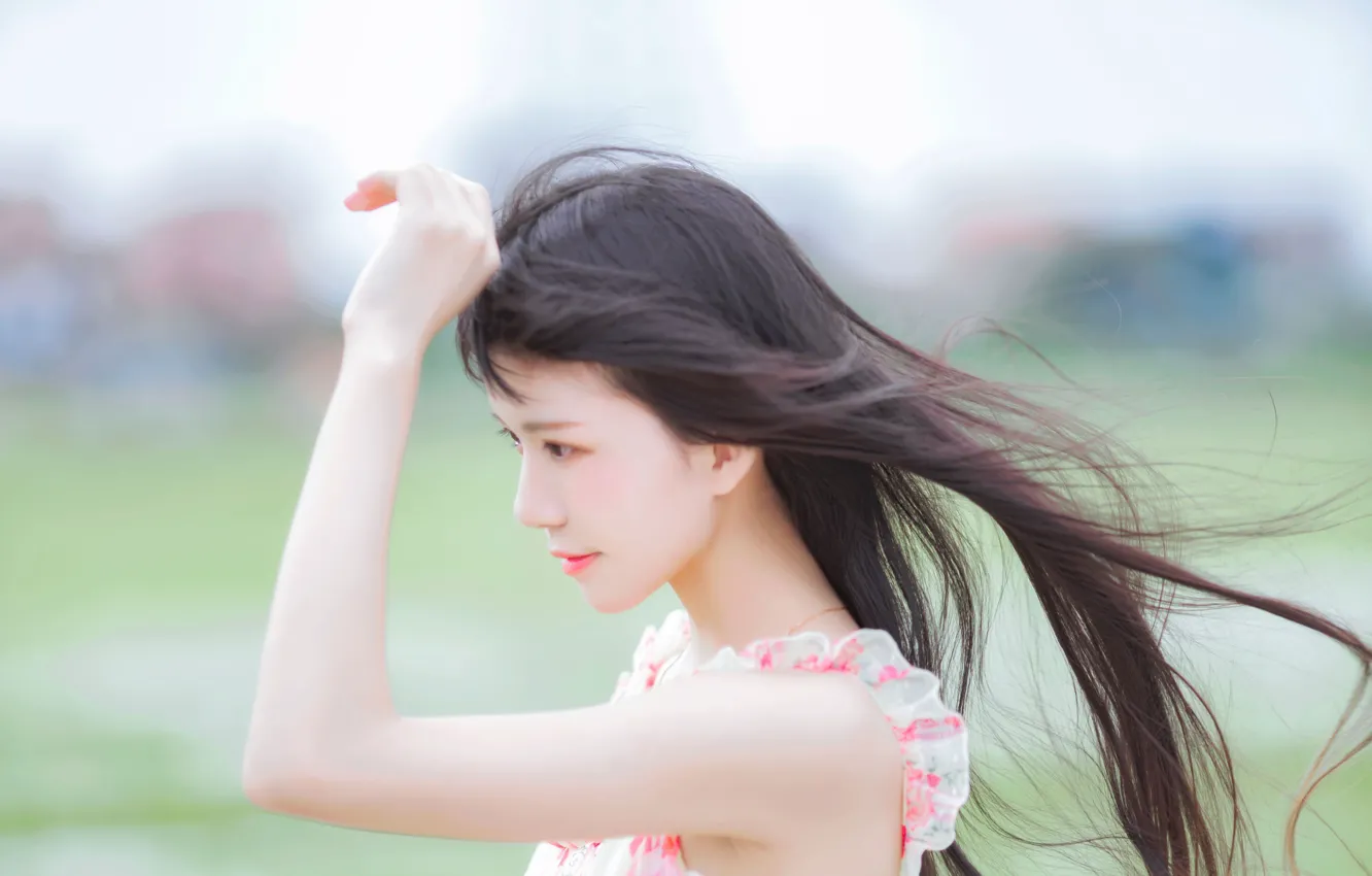Фото обои Beautiful, Asian, Model, Woman, Cute, Pretty, Outdoor, Close Up