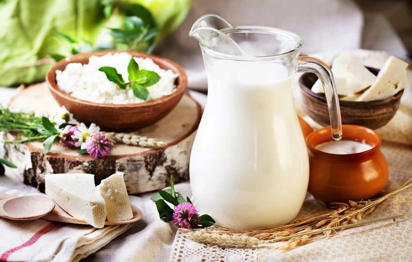 Фото обои сыр, молоко, творог, milk
