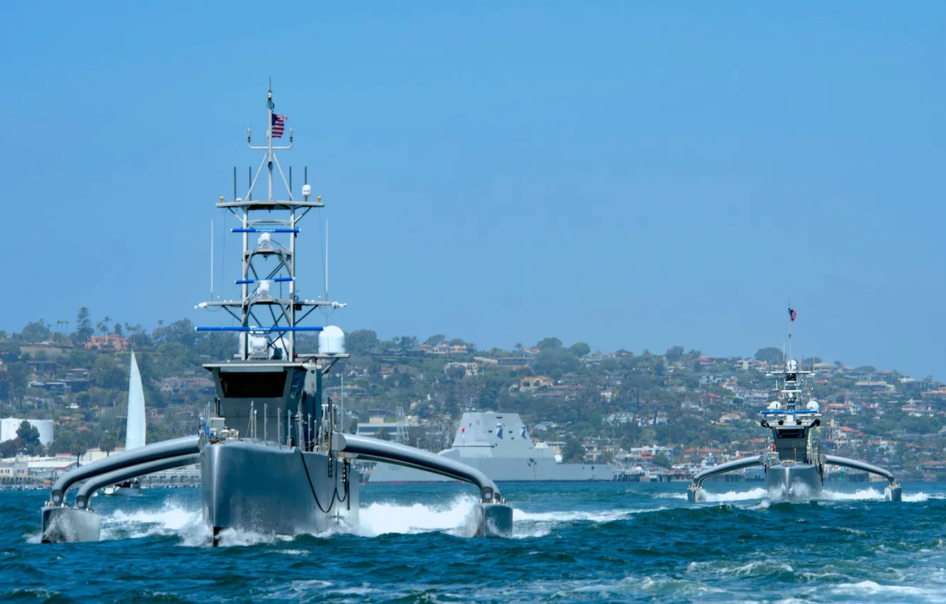 Фото обои морские, ВМС США, Seahawk, беспилотники, Sea Hunter