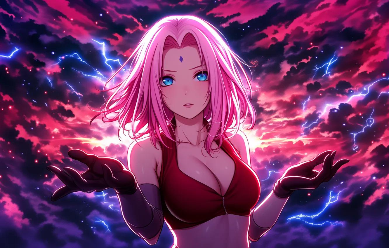 Фото обои аниме, сакура, арт, наруто, naruto, anime, art, sakura
