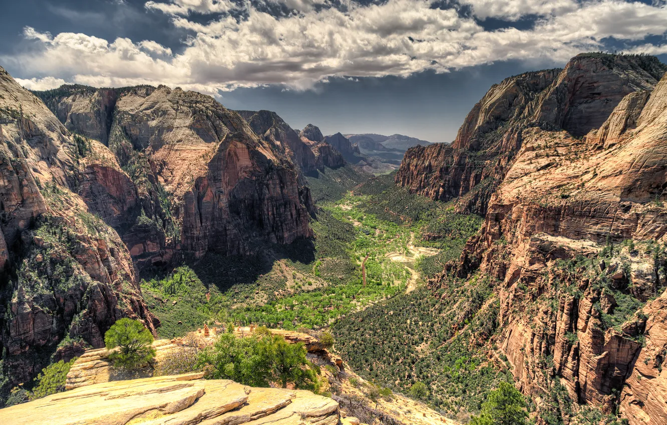 Фото обои природа, каньон, ущелье, Zion National Park