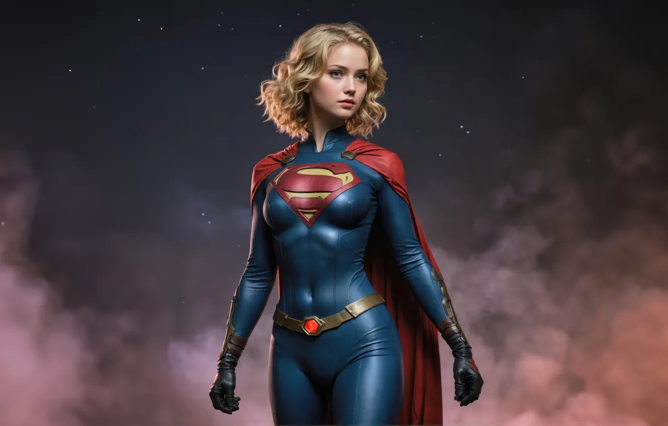 Фото обои supergirl, nightfall, justice