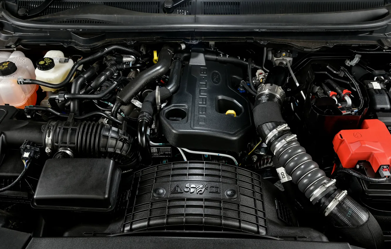 Фото обои двигатель, Ford, Everest, 4WD, под капотом, XLT, 2019