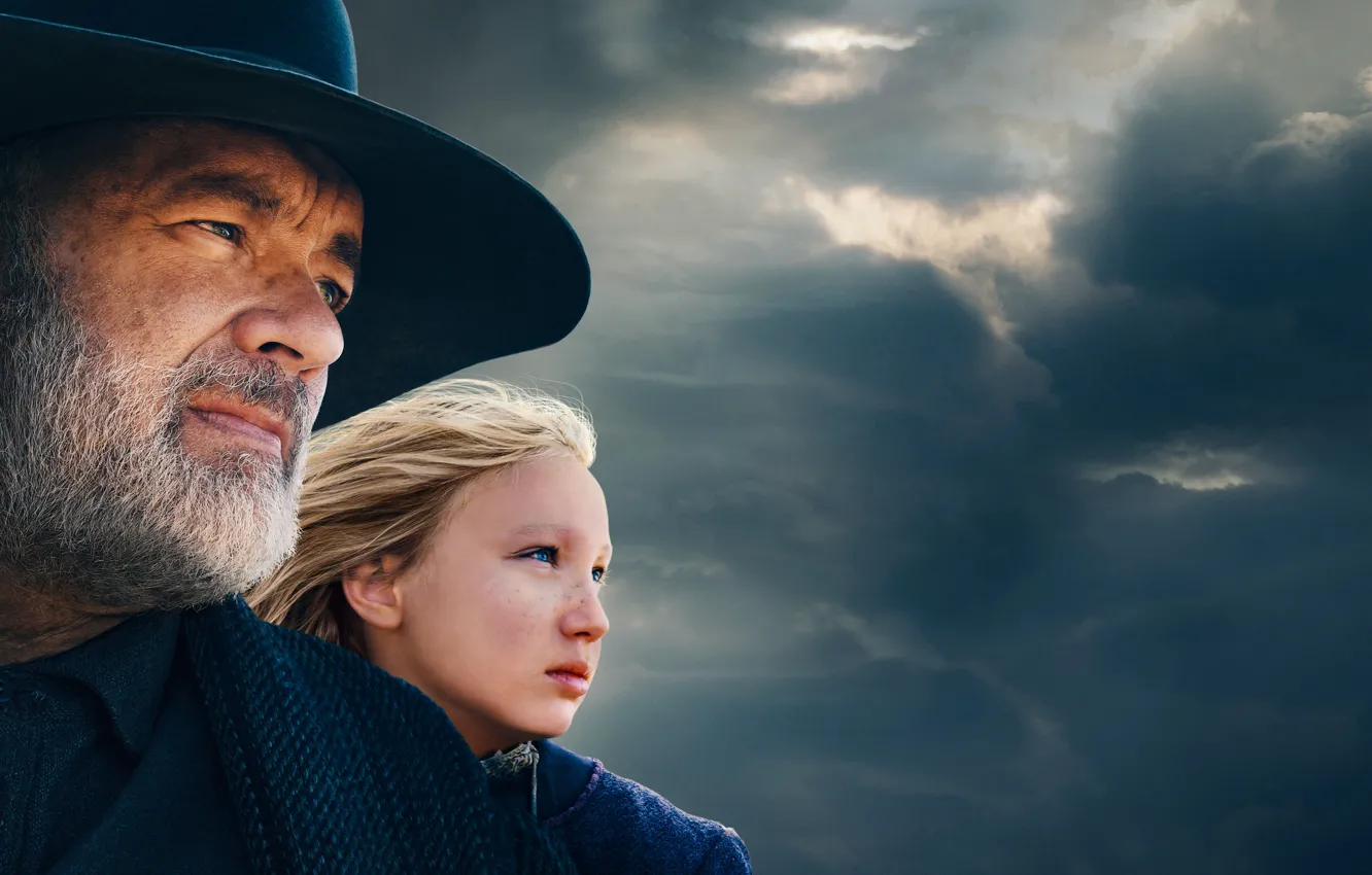 Фото обои Девушка, Мужчина, Том Хэнкс, Tom Hanks, Драма, Приключения, 2020, Хелена Ценгель