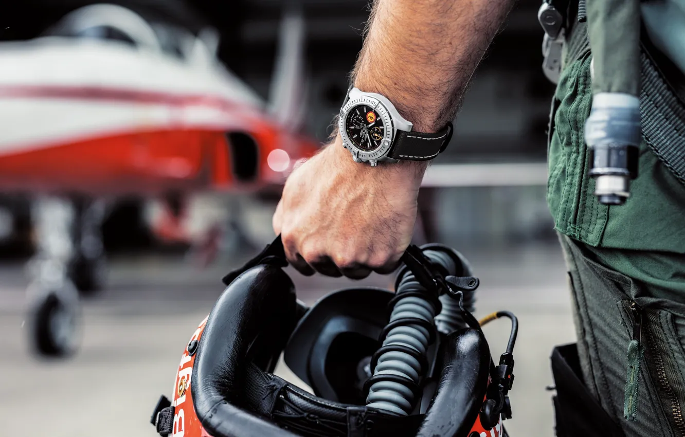 Фото обои Breitling, chronometer, Swiss Luxury Watches, швейцарские наручные часы класса люкс, analog watch, Брайтлинг, Swiss Air …