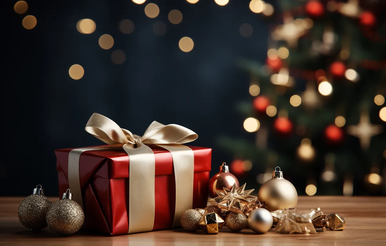 Фото обои елка, Рождество, подарки, Новый год, Christmas, tree, decoration, gift boxes