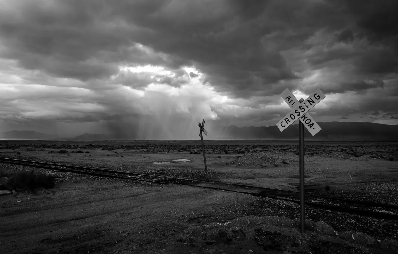 Фото обои дорога, ночь, мрак