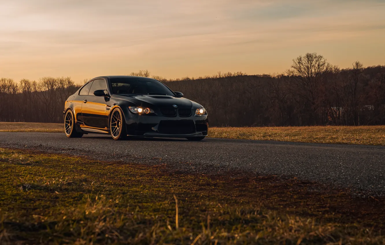 Фото обои BMW, Sunset, E92, M3