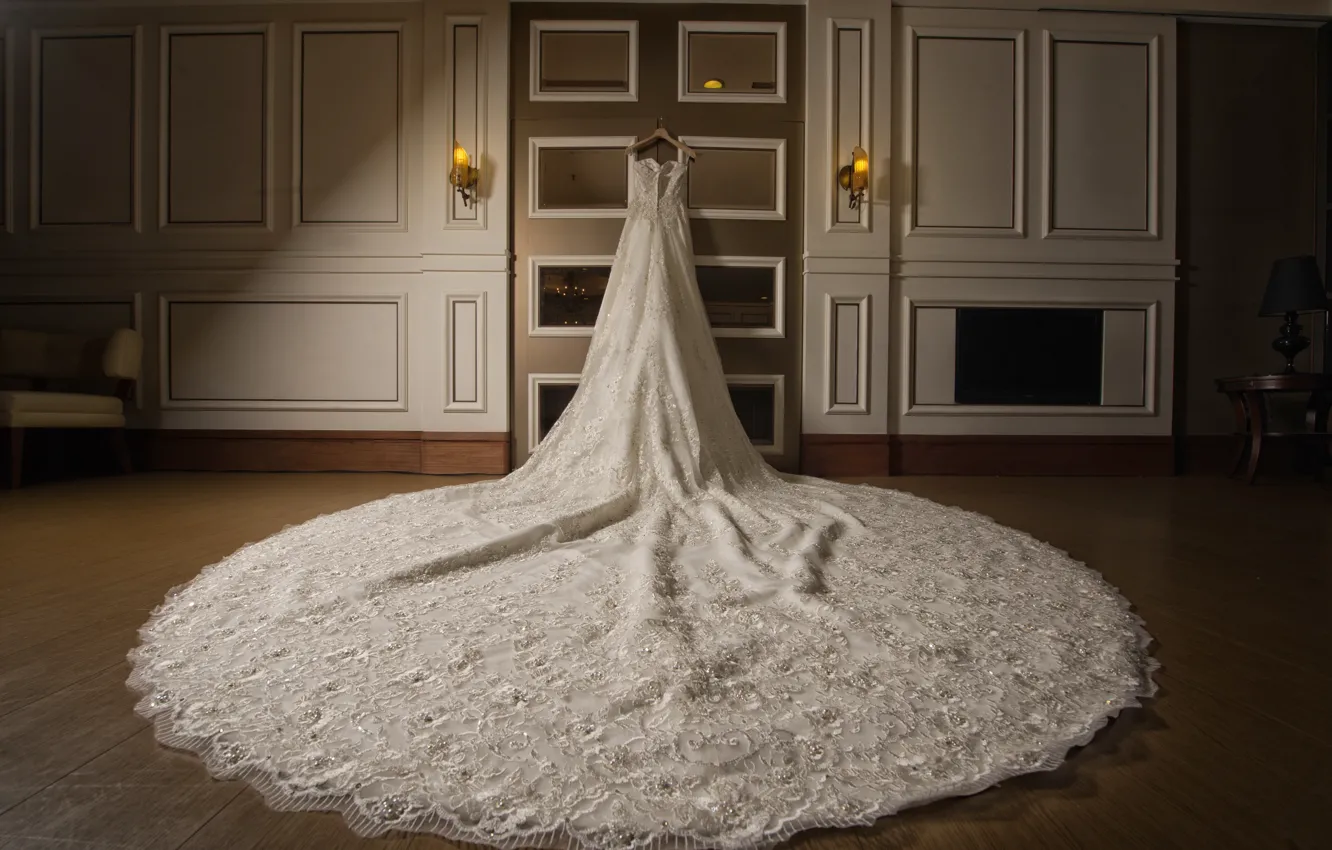 Фото обои белое, платье, свадебное
