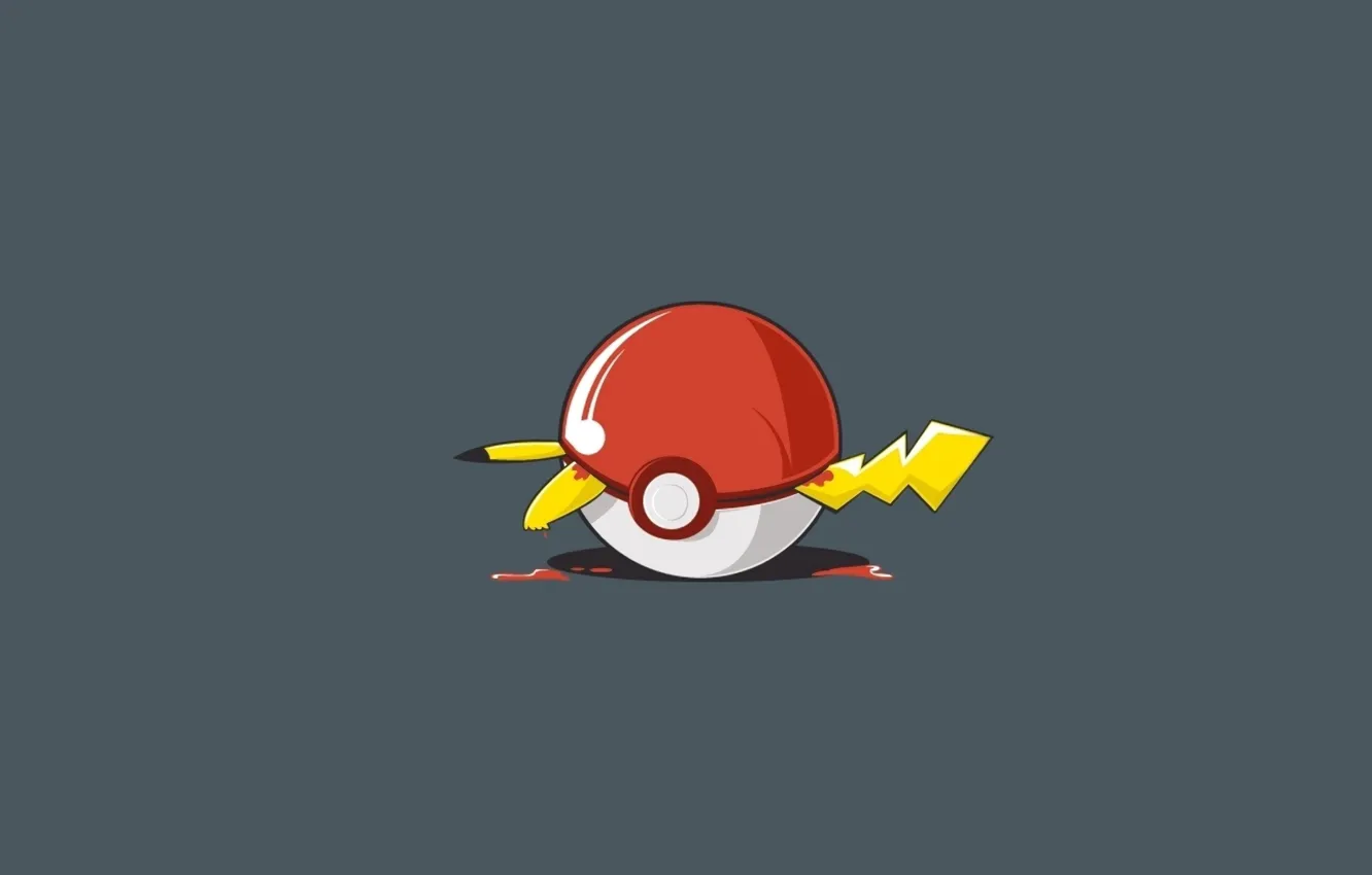 Фото обои death, Pokemon, pokeball, Pikachu, pokebola