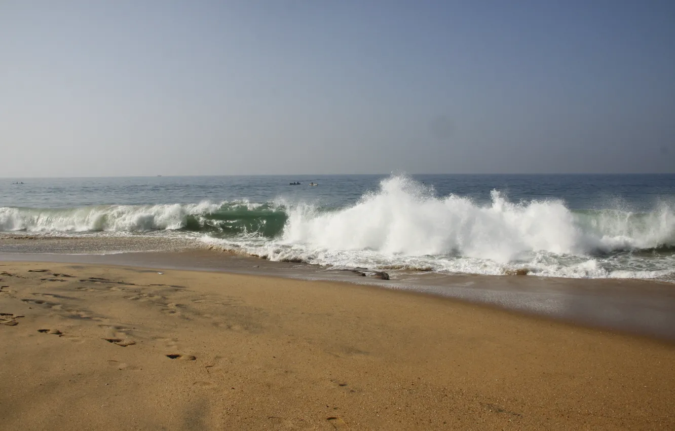 Фото обои море, пляж, пена, природа, фон, обои, волна