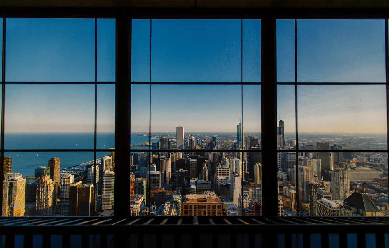 Фото обои city, высота, небоскребы, USA, америка, чикаго, Chicago, сша