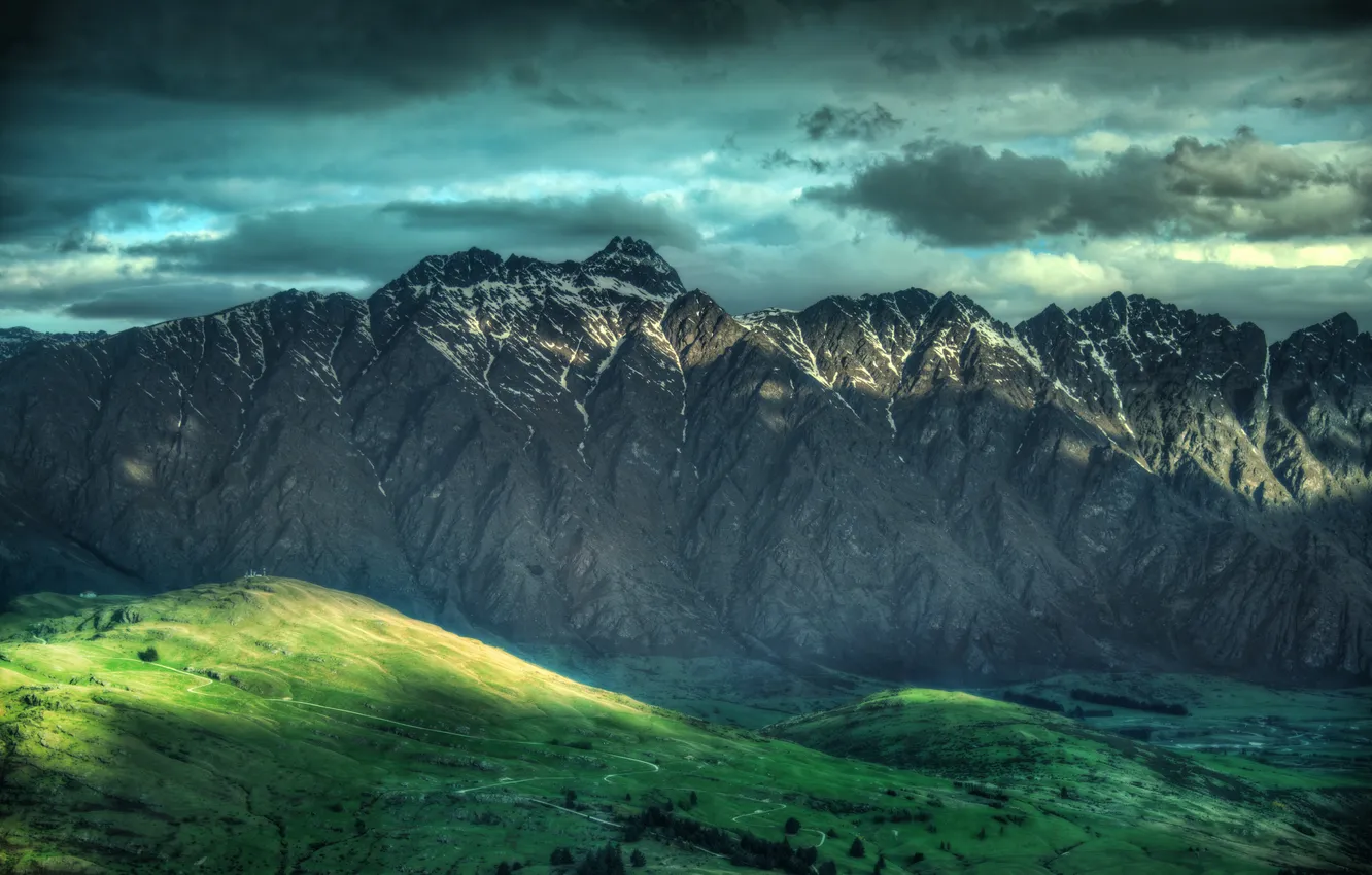 Фото обои горы, Новая Зеландия, New Zealand, The Remarkables