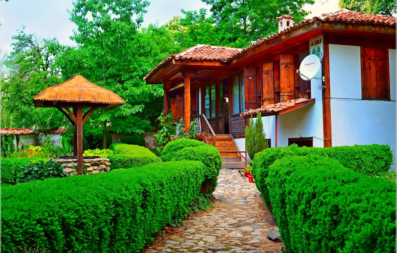 Фото обои Дом, Парк, House, Park, Болгария, Bulgaria, Карлово, Karlovo