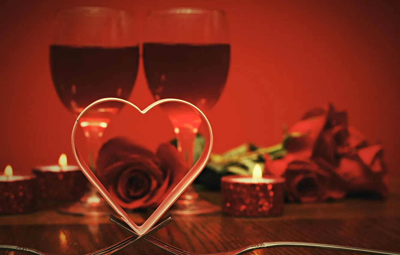 Фото обои любовь, сердце, valentine's day, roses