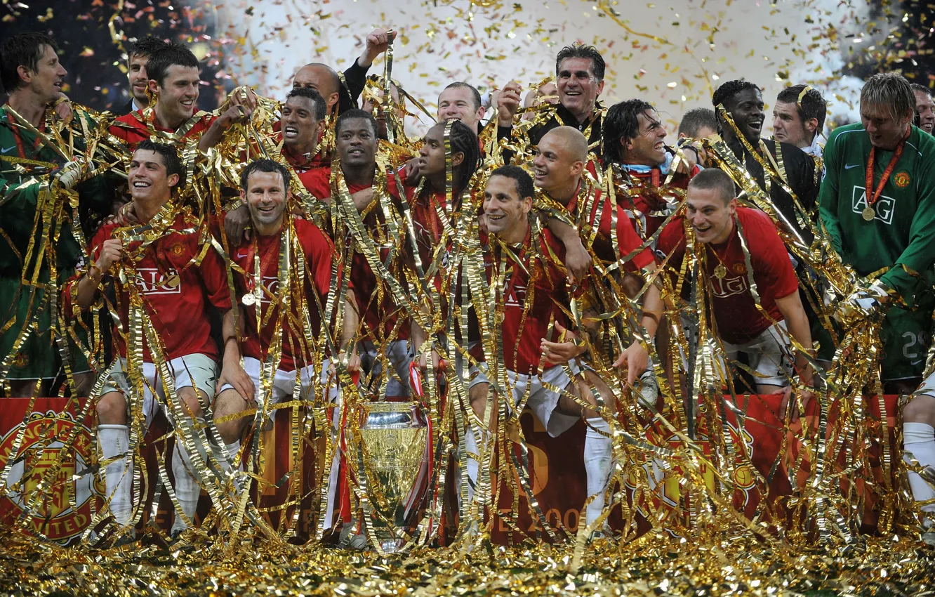 Фото обои радость, футбол, победа, москва, клуб, 2008, команда, финал