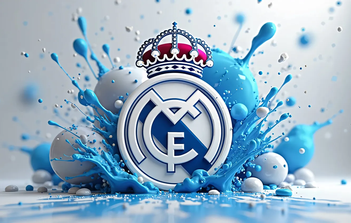 Фото обои Logo, Football, Real Madrid, Soccer, La Liga, Real Madrid CF