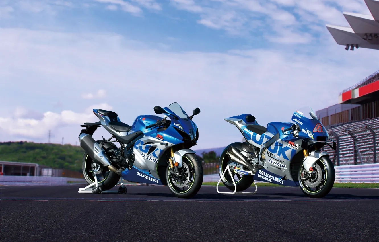 Фото обои suzuki, blue, bikes, gsx-r1000r