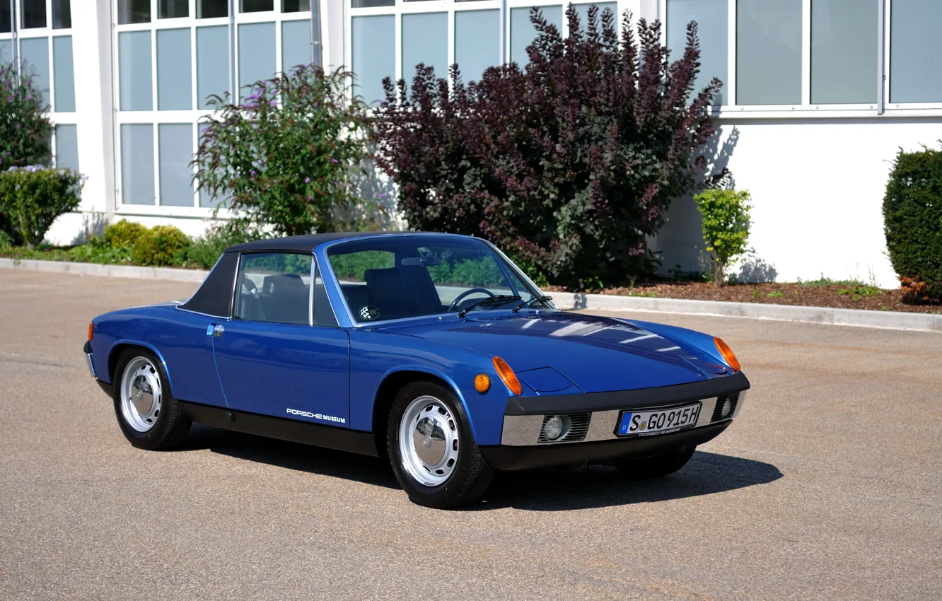 Фото обои синий, Porsche, Volkswagen, тарга, 914, VW-Porsche, купе-родстер, (1969―1976)