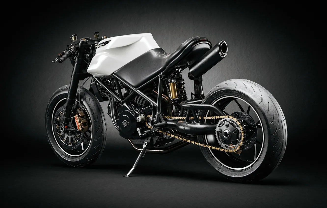 Фото обои мотоцикл, дукати, Andreas Ezelius, Ducati Custom Café Fighter