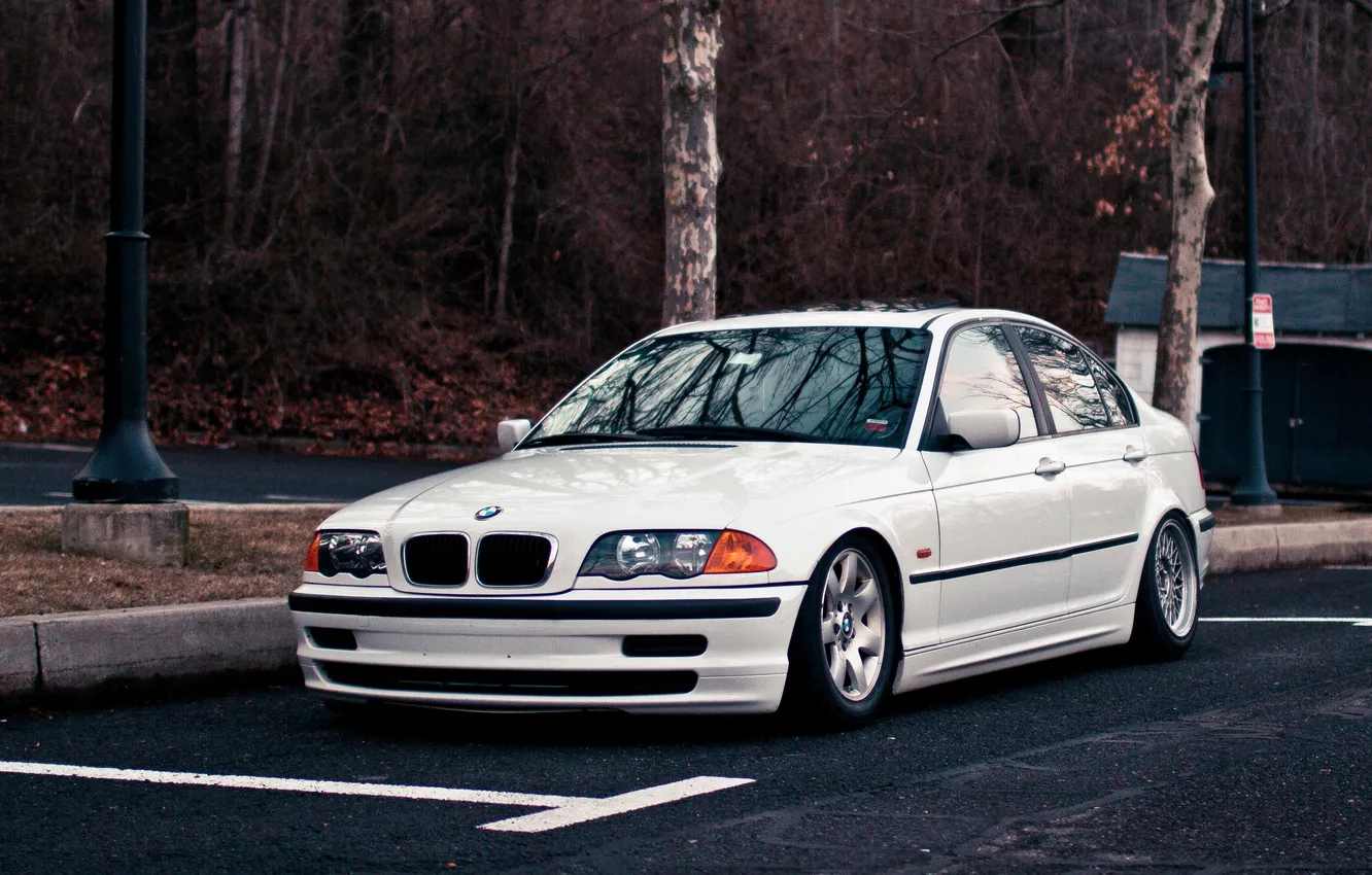 Фото обои бмв, BMW, белая, white, E46, 3 серия, 325
