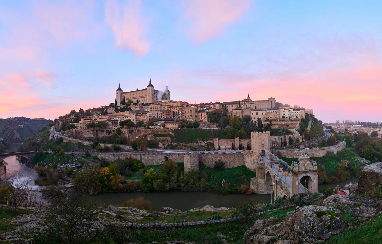 Фото обои город, крепость, Испания, Toledo