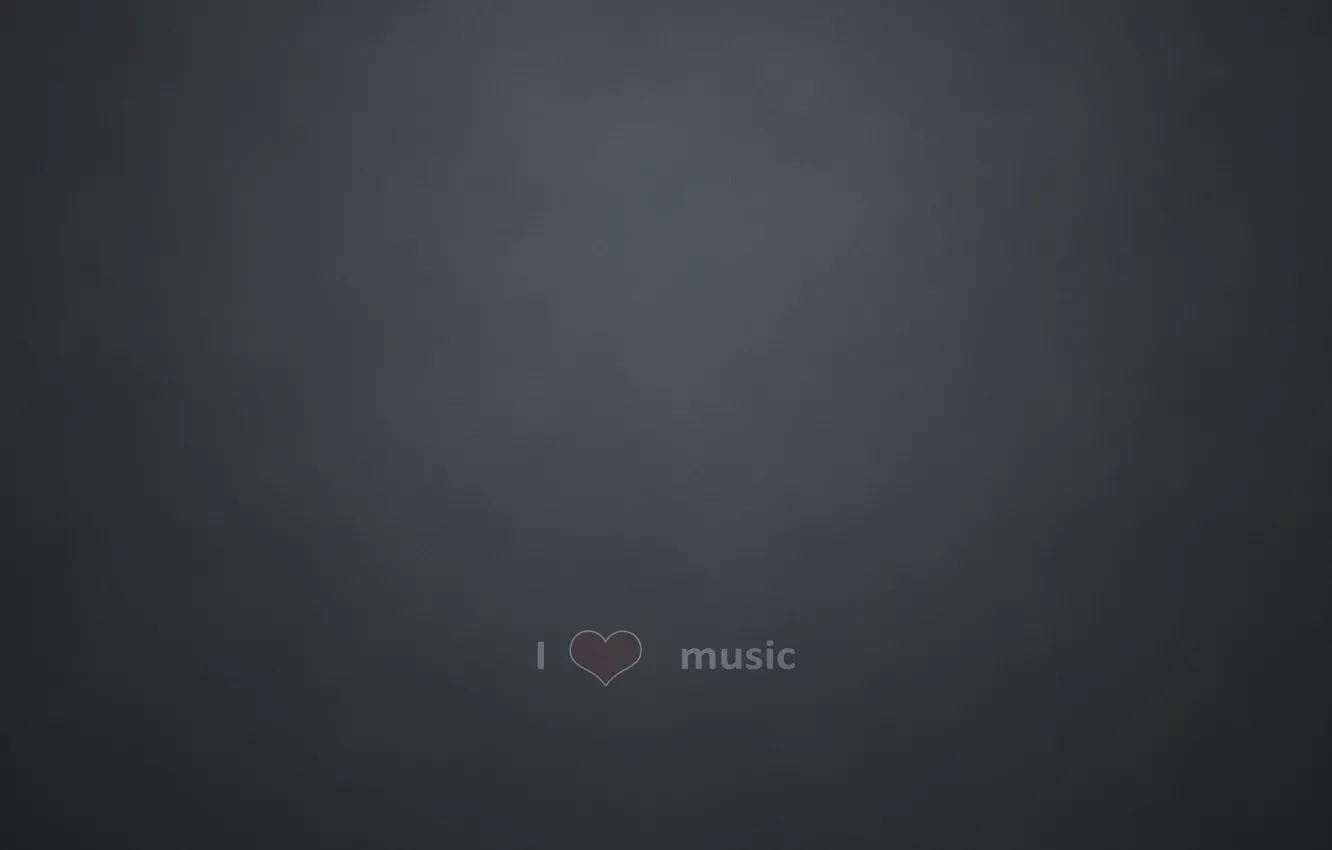 Фото обои надпись, сердце, минимализм, minimalism, heart, i love music, 2560x1600, lettering