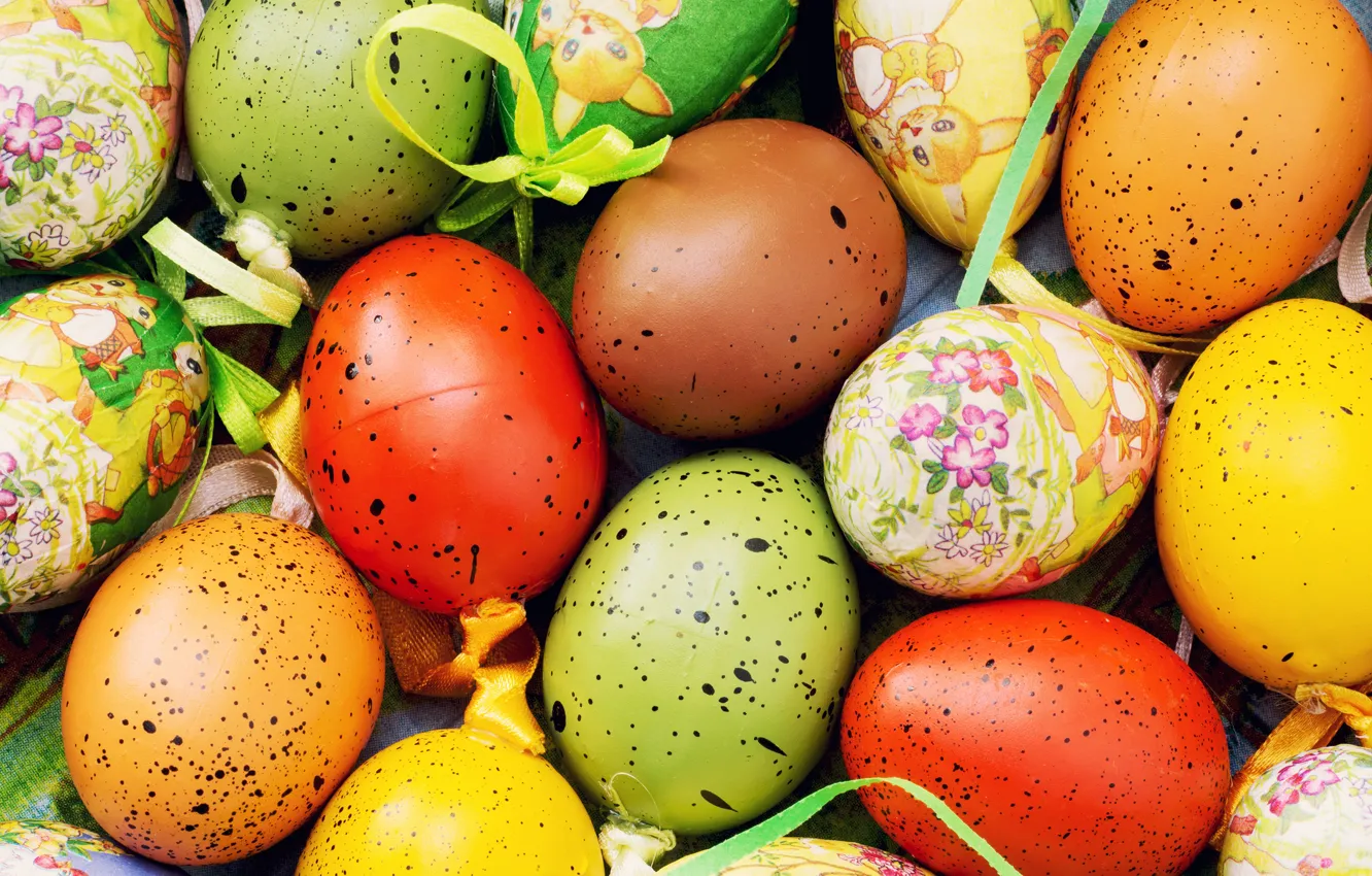 Фото обои яйца, Пасха, Easter, eggs, decoration, Happy