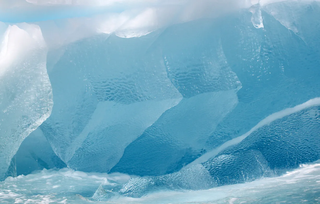 Фото обои лед, зима, арктика, торосс