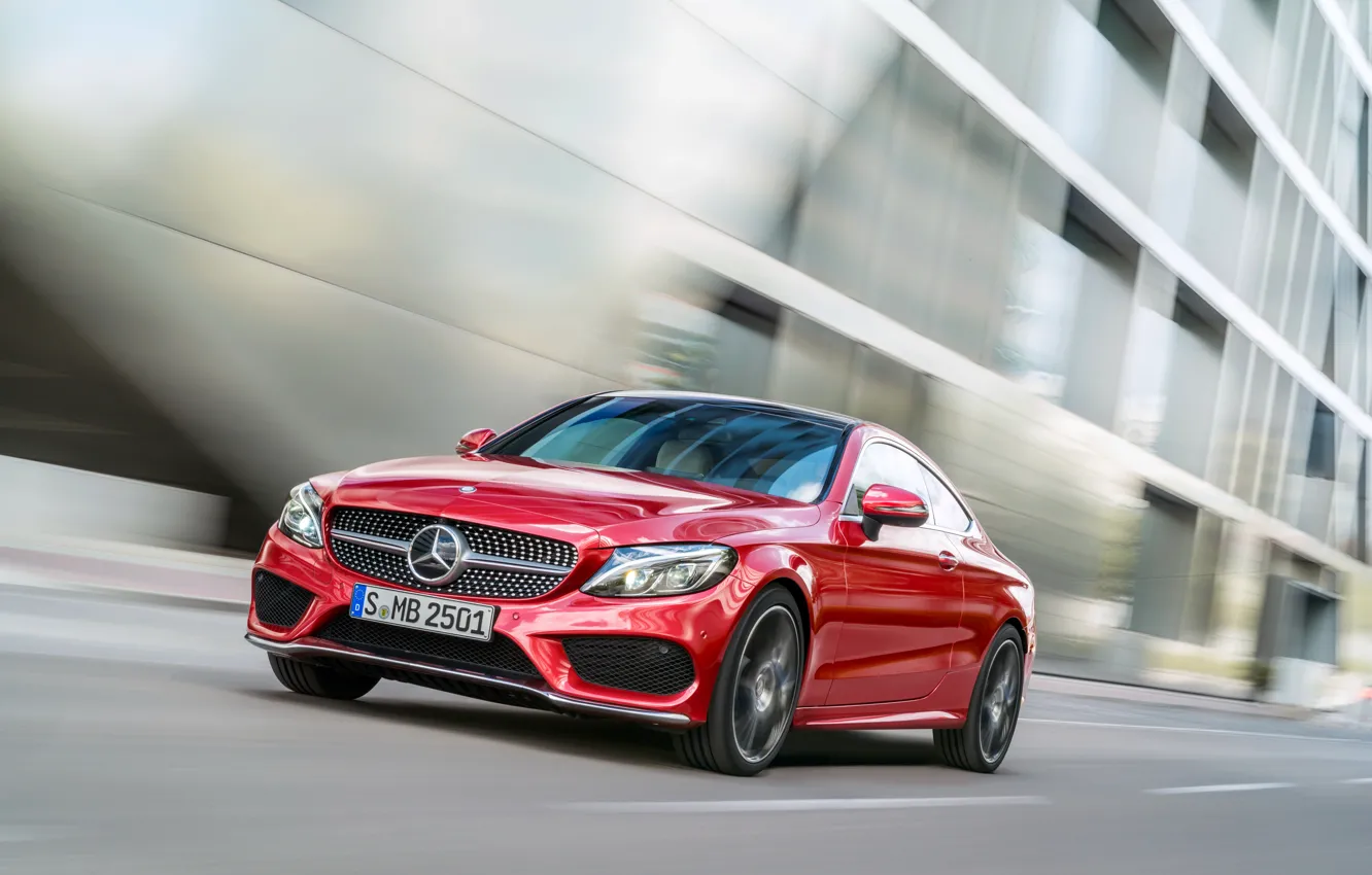 Фото обои Mercedes-Benz, мерседес, AMG, Coupe, C-class, 4MATIC, 2015, C205