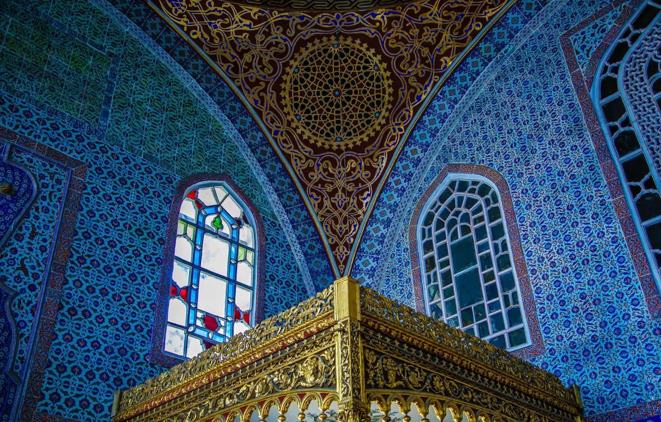 Фото обои архитектура, Стамбул, Турция, свод, дворец Топкапы