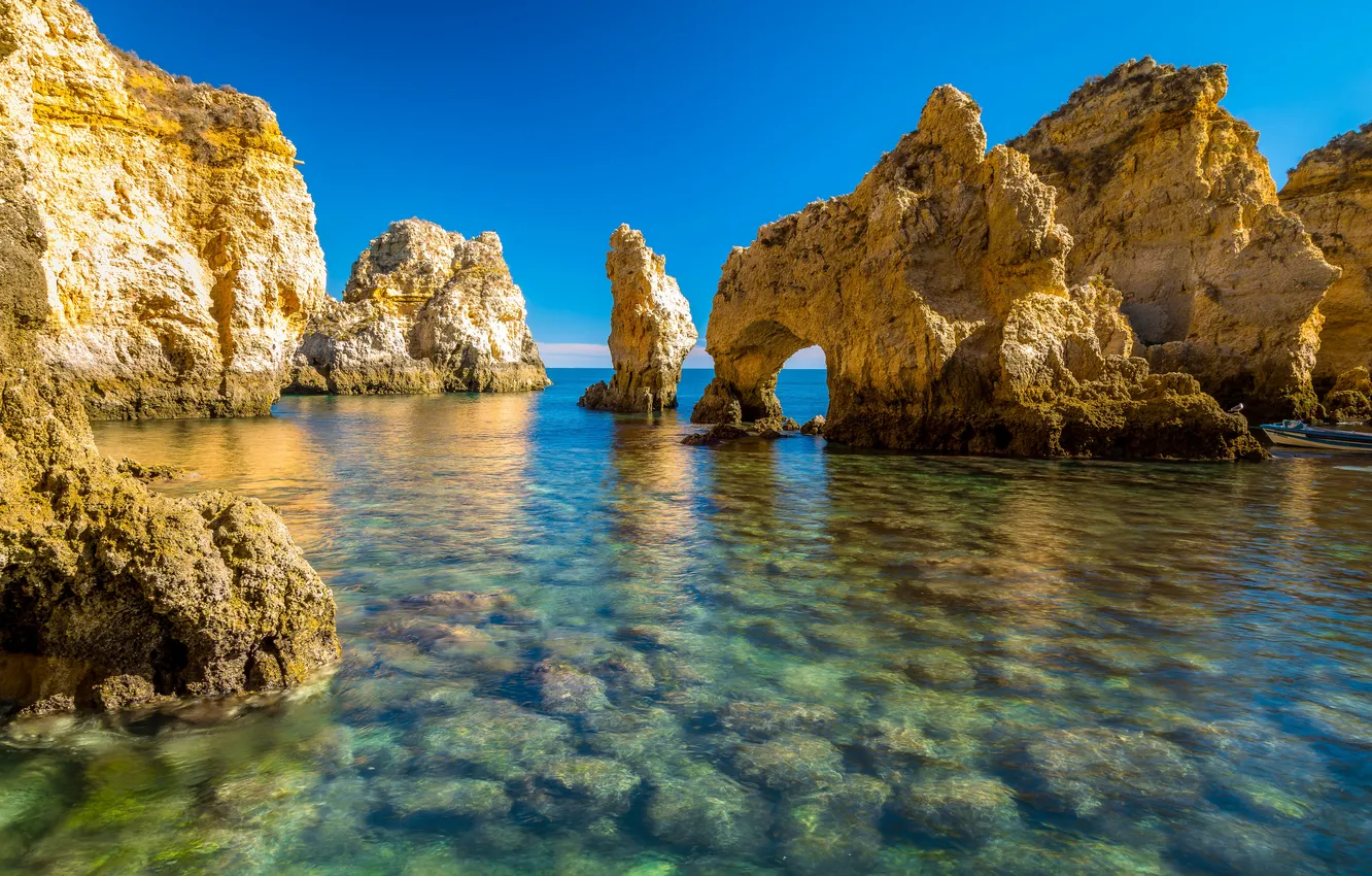 Фото обои ocean, landscape, nature, paradise, outdoor, lagos, portugal beach