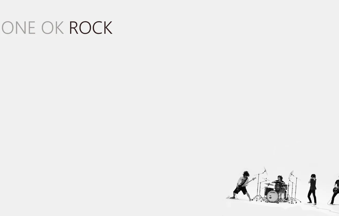 Фото обои япония, минимализм, группа, рок, minimalism, One Ok Rock